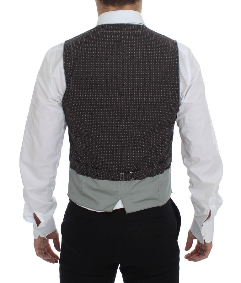 Dolce & Gabbana Elegant Gray Cotton Dress Vest - Sandy Store ByNet