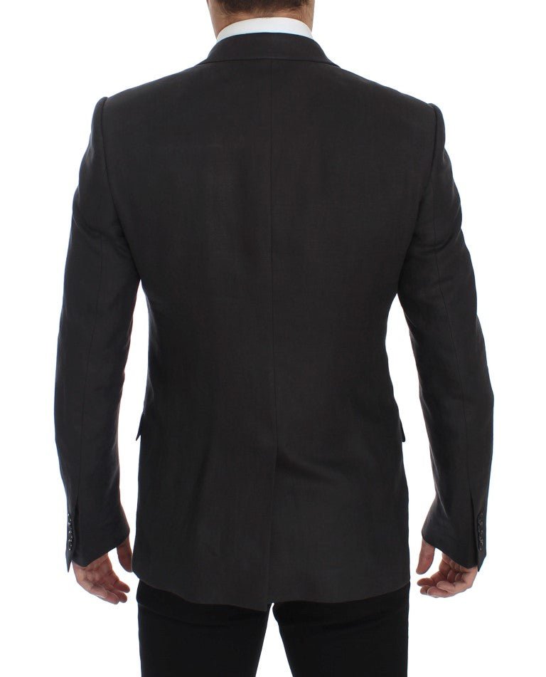 Dolce & Gabbana Elegant Gray Linen Slim Fit Blazer and Vest - Sandy Store ByNet
