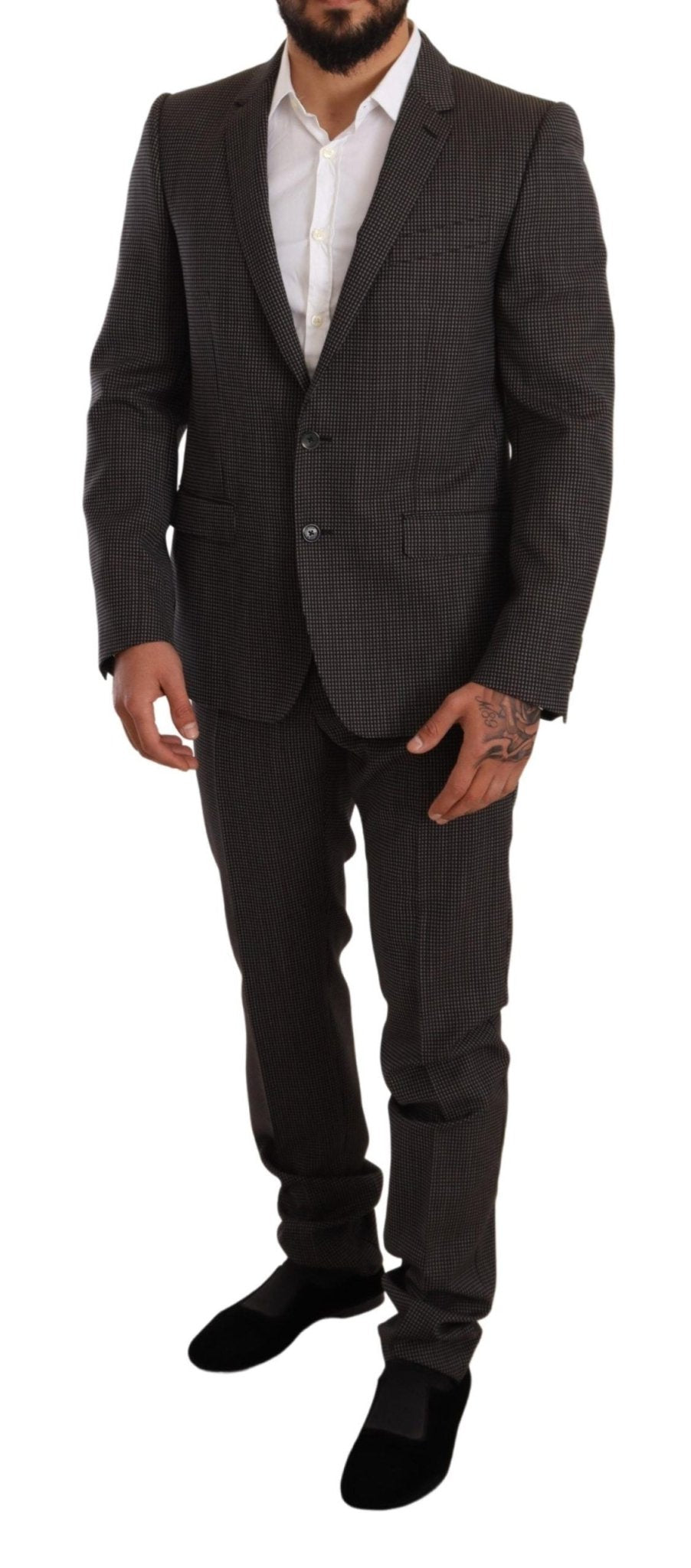 Dolce & Gabbana Elegant Gray Martini Woolen Suit Set - Sandy Store ByNet