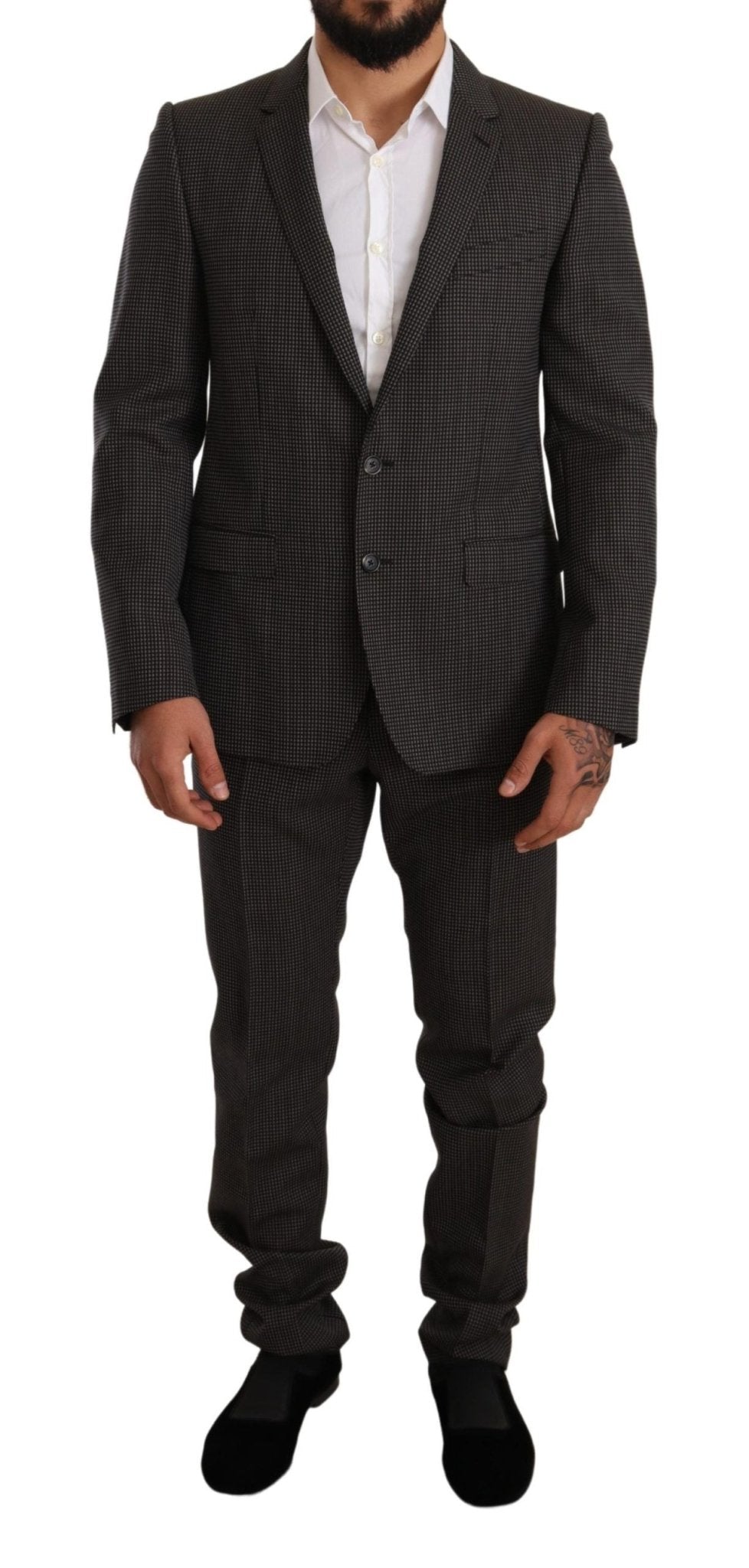 Dolce & Gabbana Elegant Gray Martini Woolen Suit Set - Sandy Store ByNet
