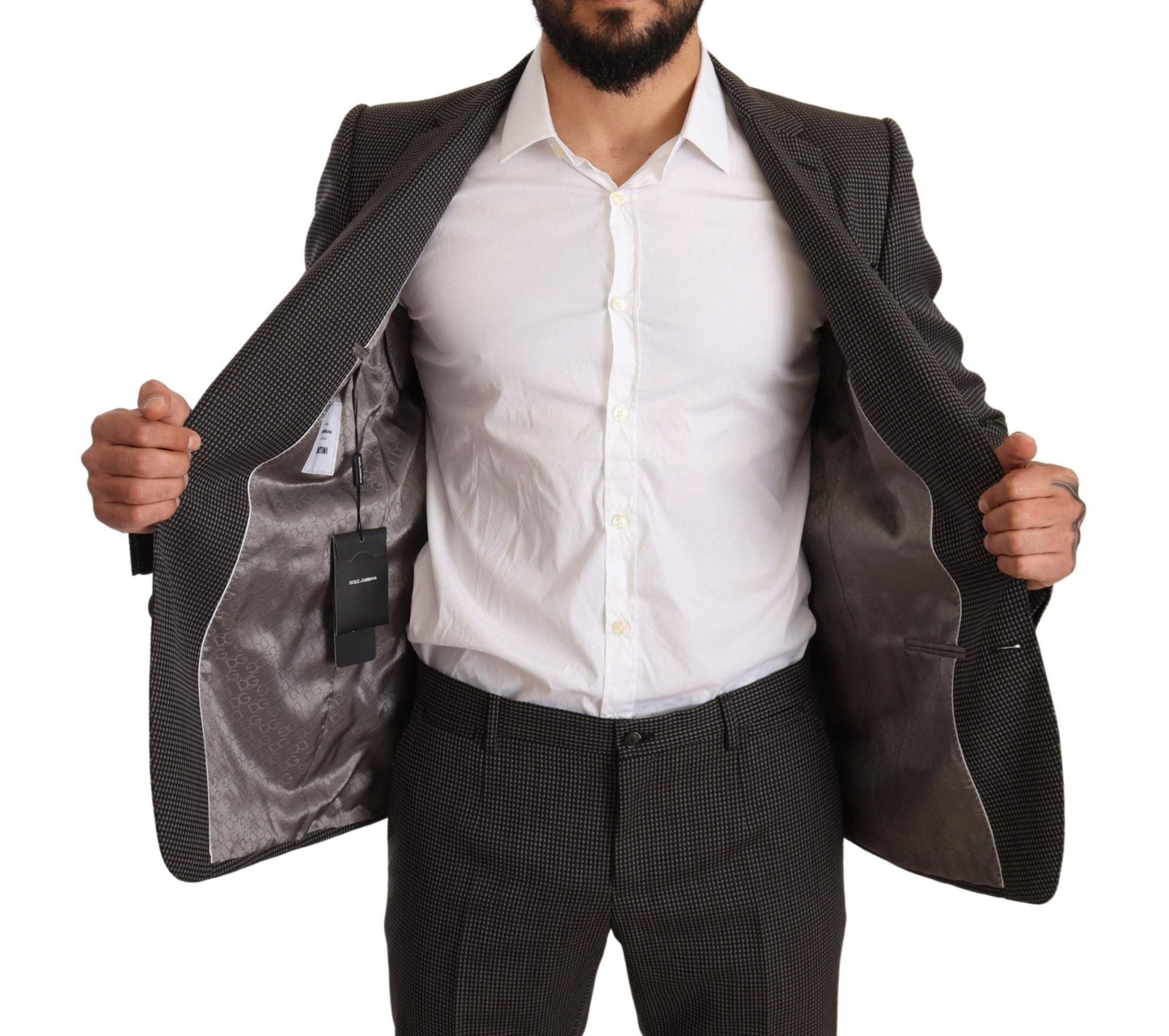 Dolce & Gabbana Elegant Gray Martini Woolen Suit Set - Sandy Store ByNet