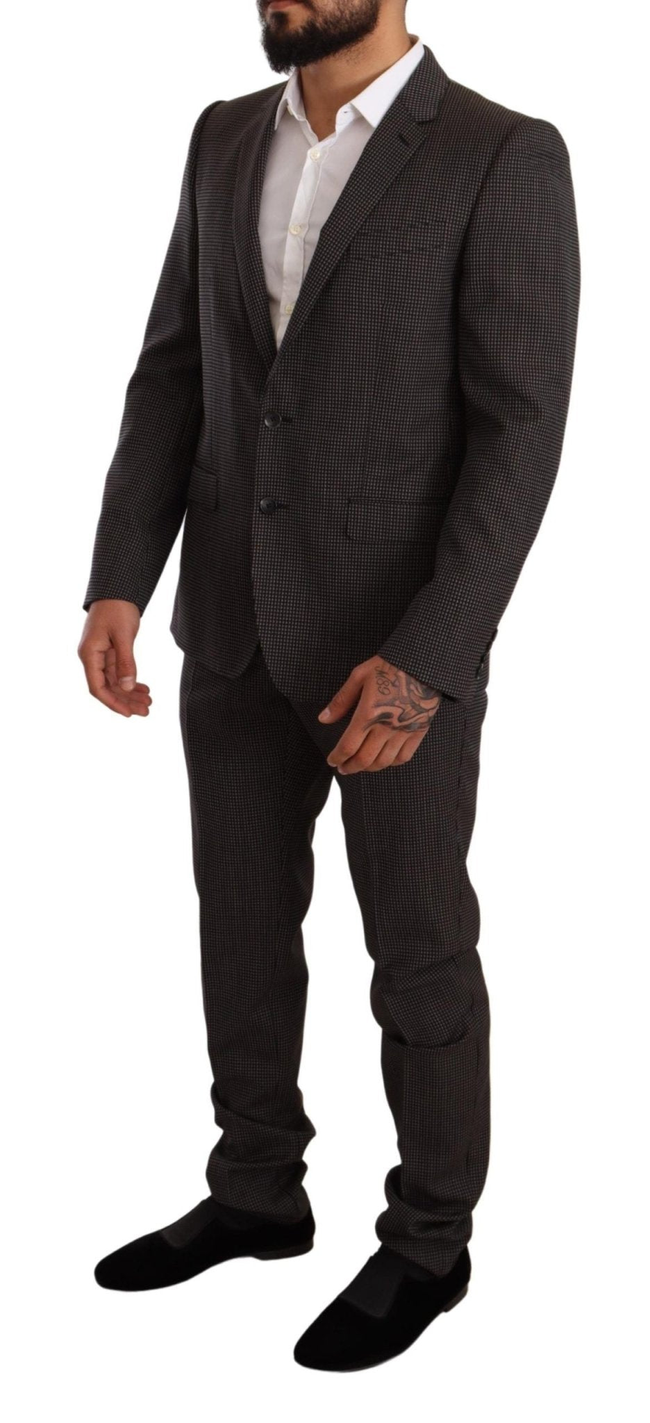 Dolce & Gabbana Elegant Gray Martini Woolen Suit Set - Sandy Store ByNet