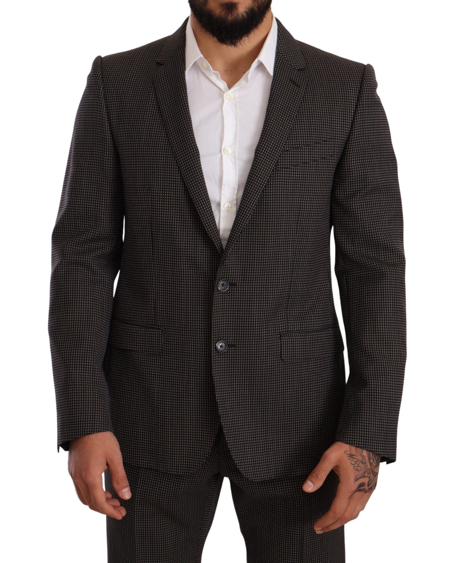 Dolce & Gabbana Elegant Gray Martini Woolen Suit Set - Sandy Store ByNet