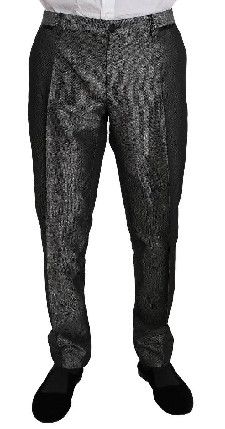 Dolce & Gabbana Elegant Gray Patterned Martini Suit - Sandy Store ByNet
