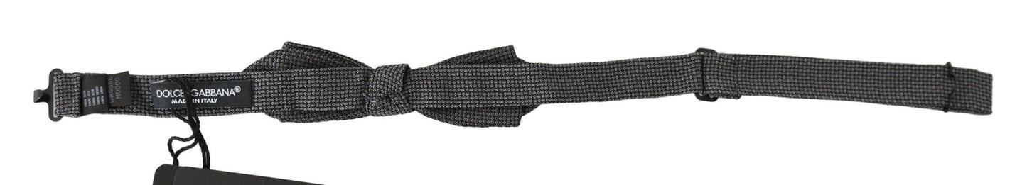 Dolce & Gabbana Elegant Gray Silk Bow Tie - Sandy Store ByNet