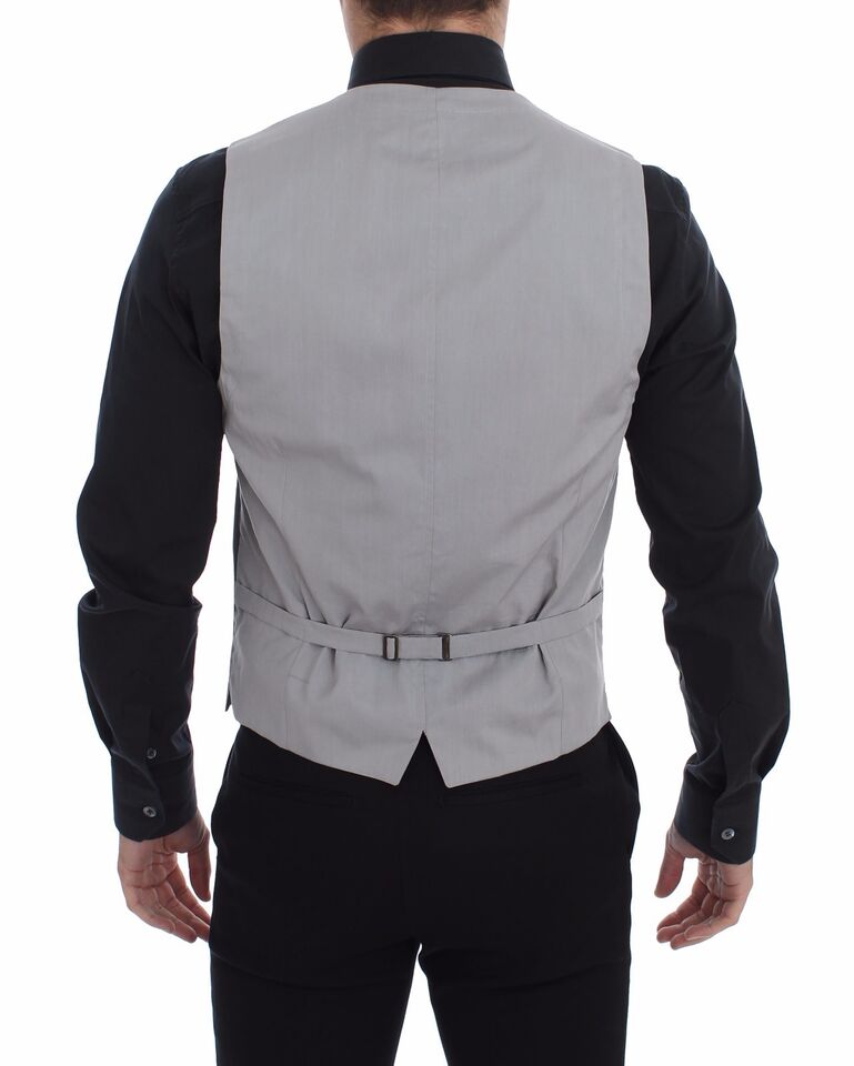 Dolce & Gabbana Elegant Gray Slim Fit Dress Vest - Sandy Store ByNet