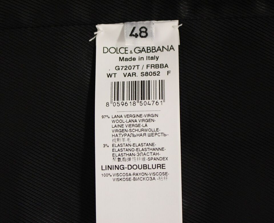 Dolce & Gabbana Elegant Gray Striped Dress Vest - Sandy Store ByNet