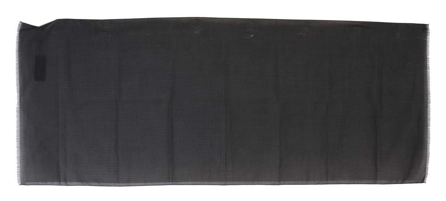 Dolce & Gabbana Elegant Gray Striped Wool Men's Scarf - Sandy Store ByNet
