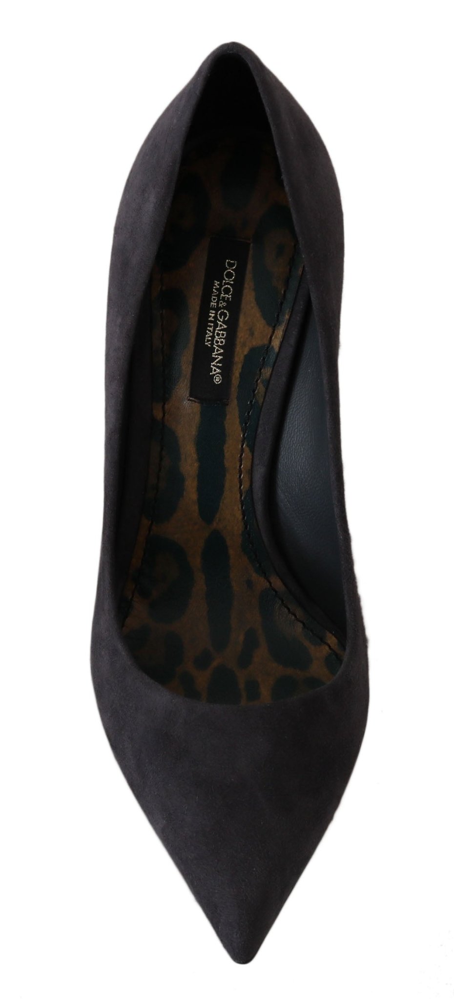 Dolce & Gabbana Elegant Gray Suede Stiletto Pumps - Sandy Store ByNet