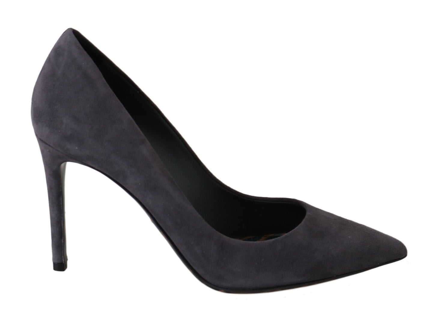 Dolce & Gabbana Elegant Gray Suede Stiletto Pumps - Sandy Store ByNet