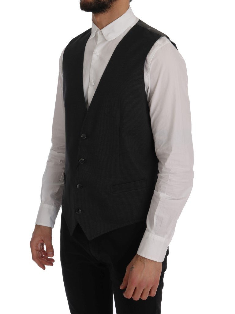 Dolce & Gabbana Elegant Gray Waistcoat Vest - Sandy Store ByNet