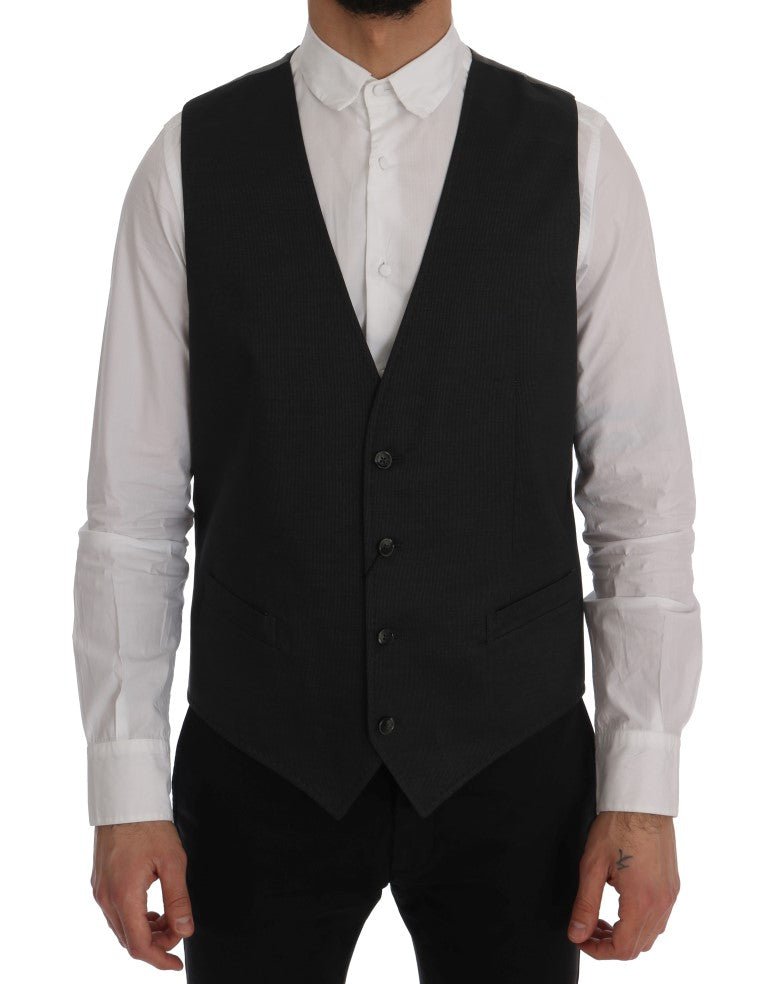 Dolce & Gabbana Elegant Gray Waistcoat Vest - Sandy Store ByNet