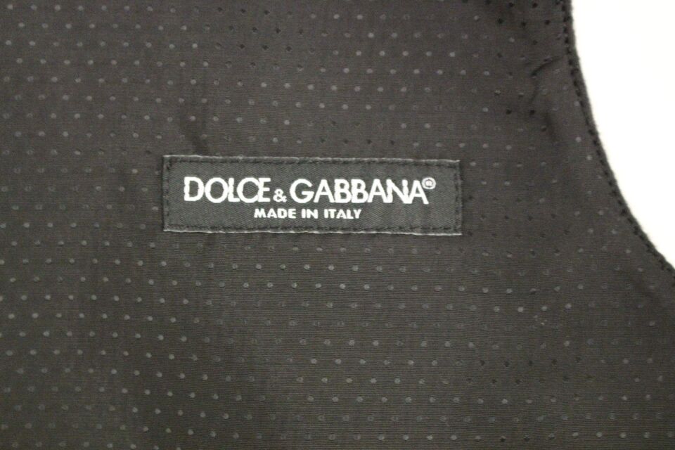 Dolce & Gabbana Elegant Gray Wool Blend Dress Vest - Sandy Store ByNet