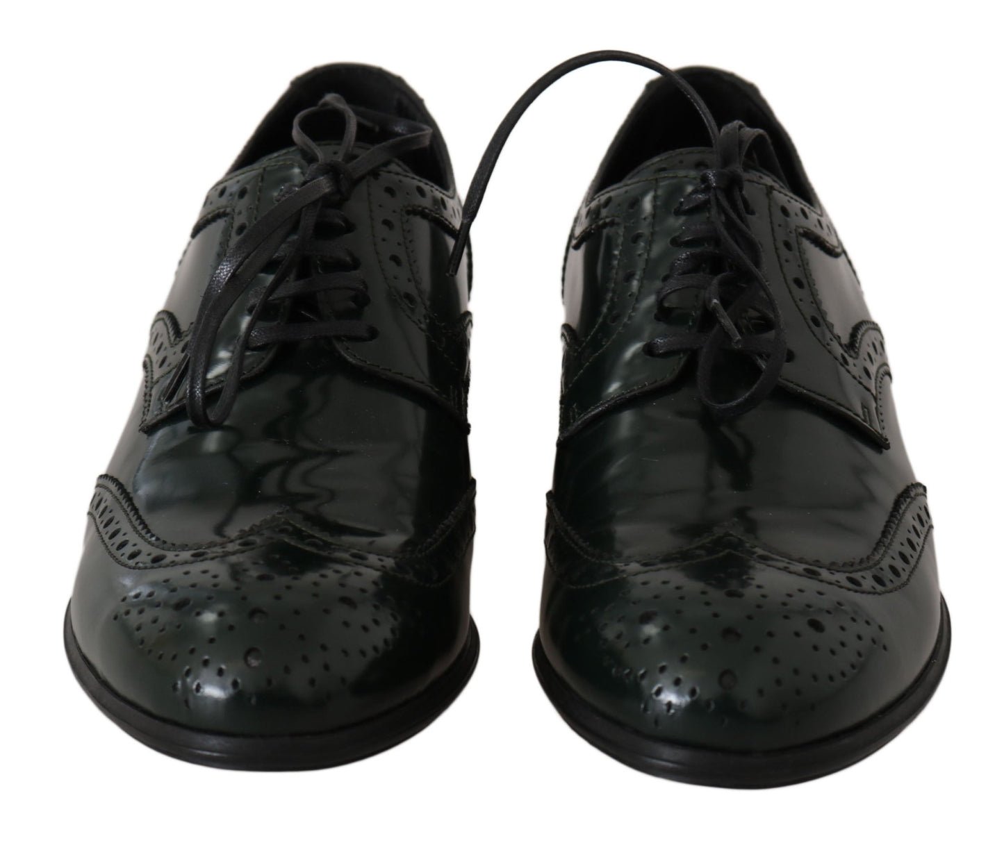 Dolce & Gabbana Elegant Green Brogues Oxford Wingtip Flats - Sandy Store ByNet