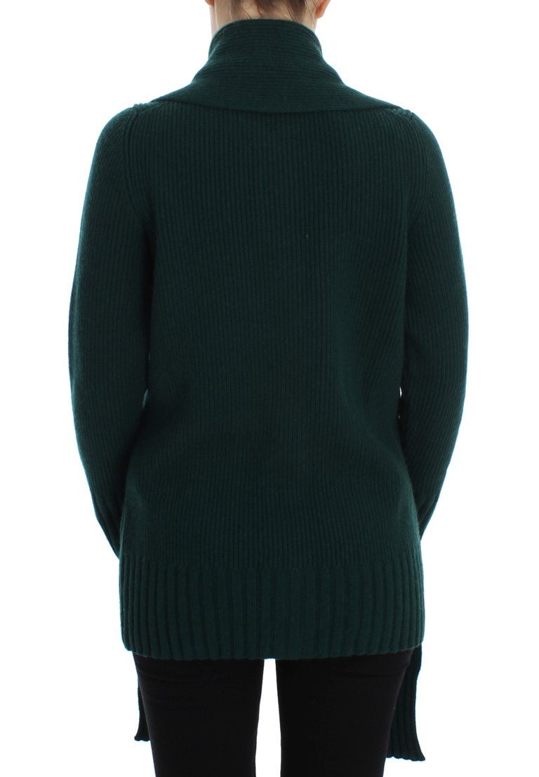 Dolce & Gabbana Elegant Green Cashmere Cardigan Sweater - Sandy Store ByNet