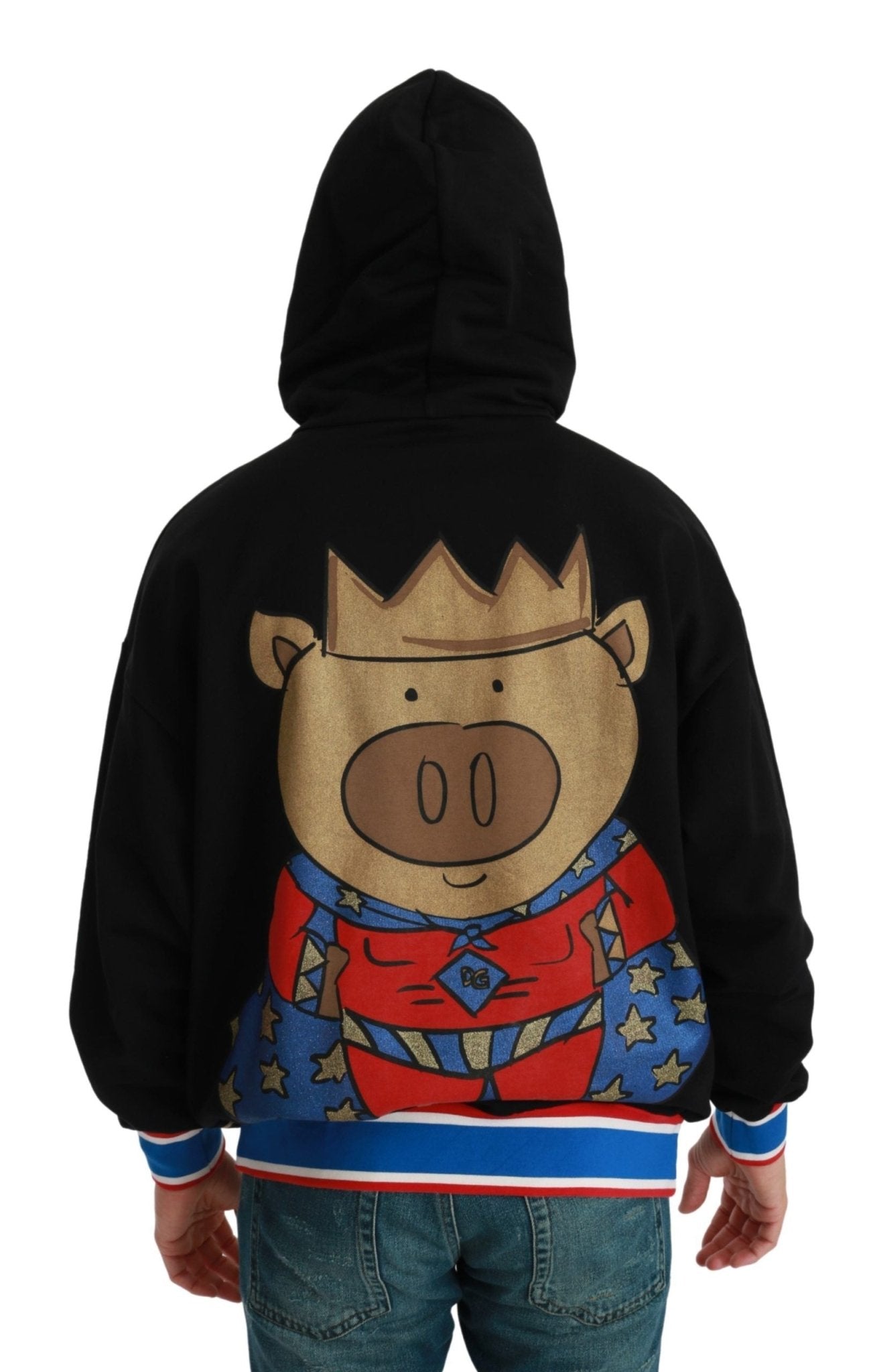 Dolce & Gabbana Elegant Hooded Pullover With Regal Motif - Sandy Store ByNet