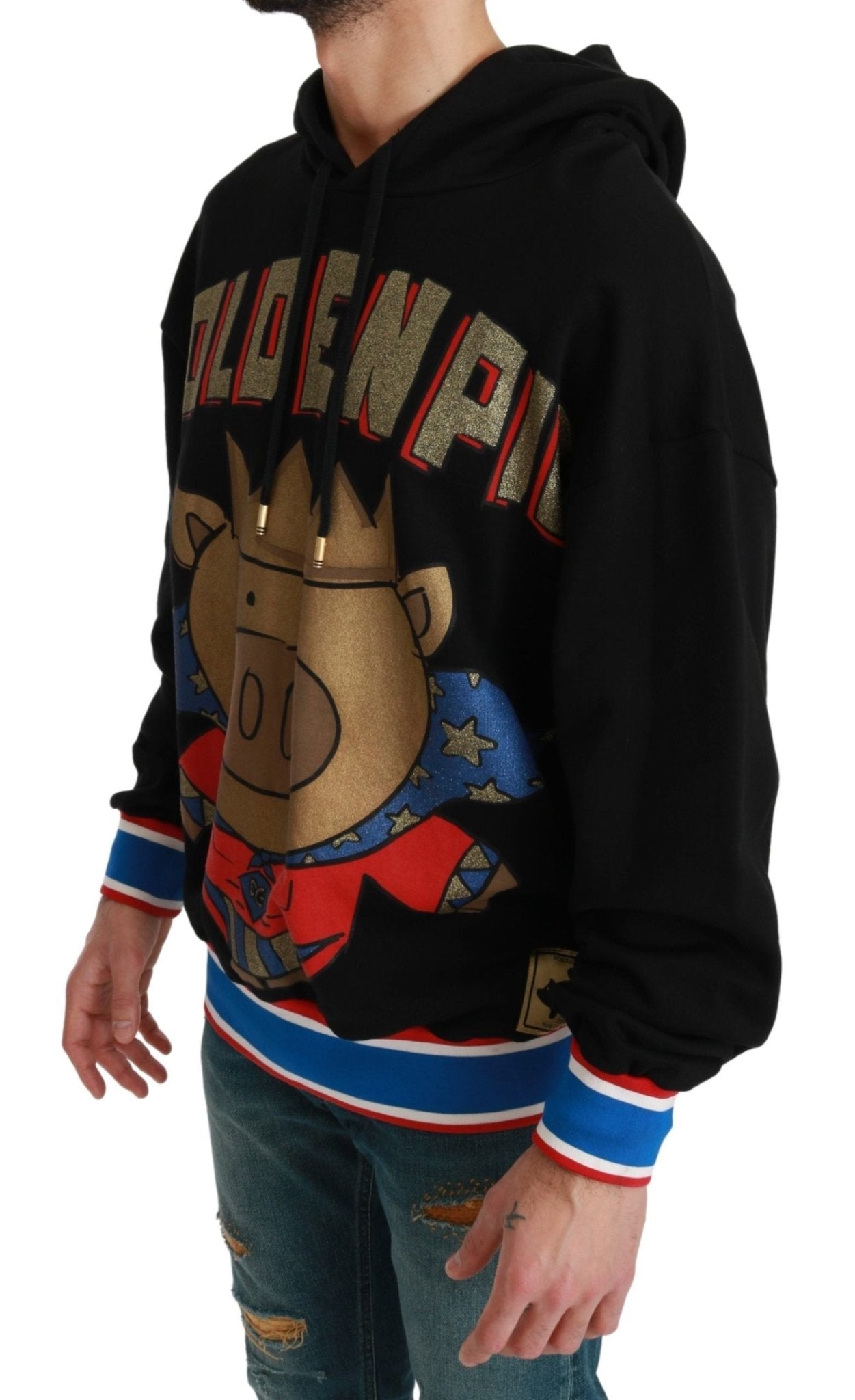 Dolce & Gabbana Elegant Hooded Pullover With Regal Motif - Sandy Store ByNet