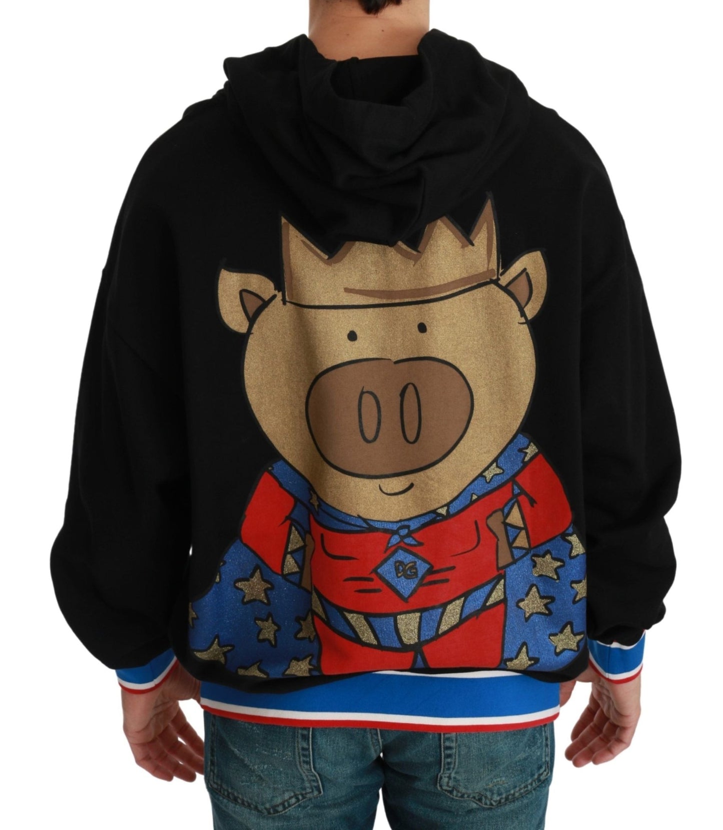 Dolce & Gabbana Elegant Hooded Pullover With Regal Motif - Sandy Store ByNet