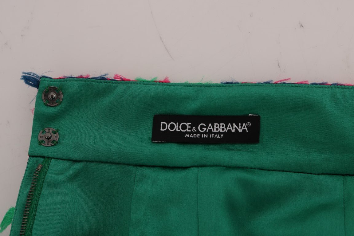 Dolce & Gabbana Elegant Jacquard High Waist Pencil Skirt - Sandy Store ByNet