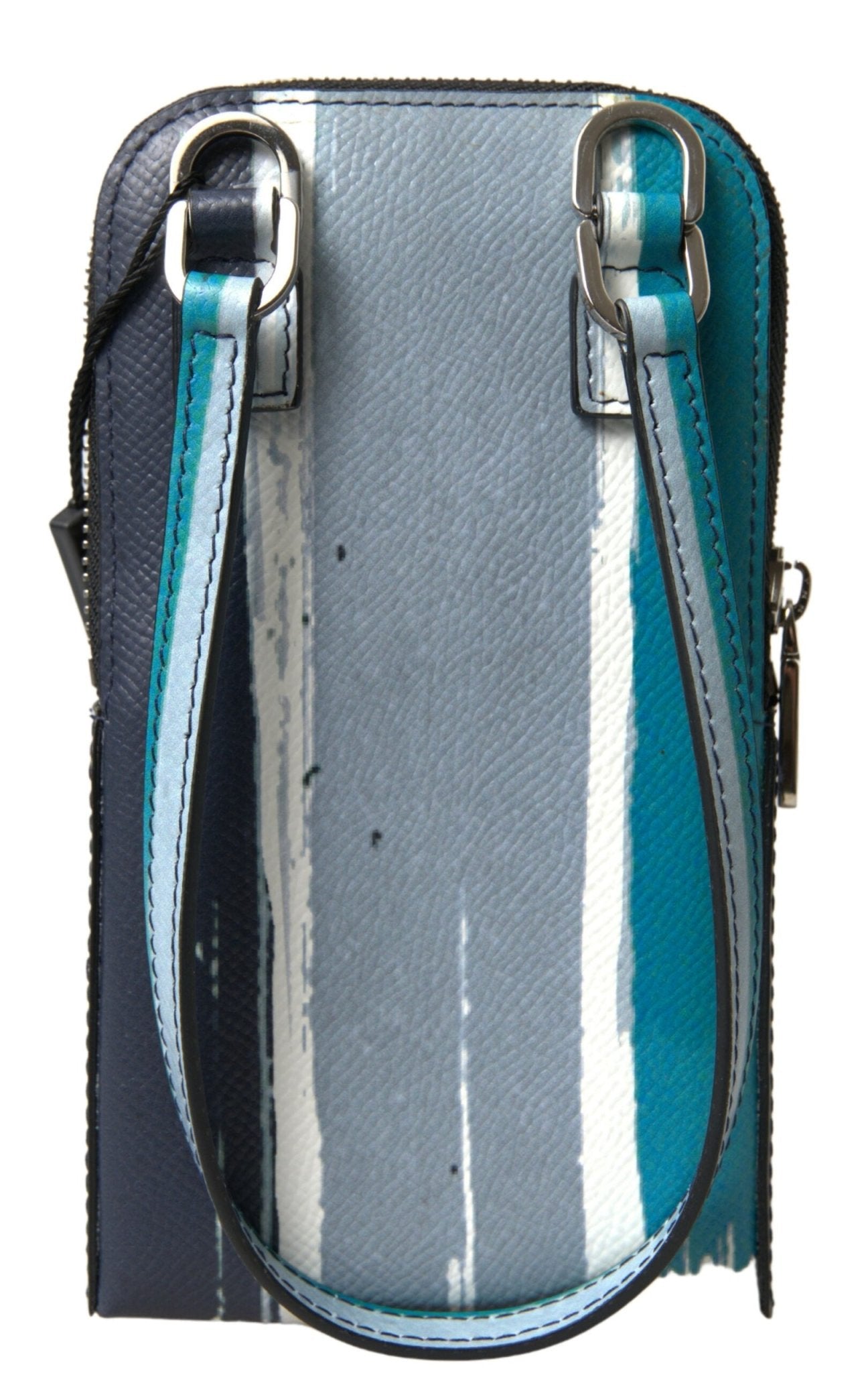 Dolce & Gabbana Elegant Leather Crossbody Phone Bag in Blue & White - Sandy Store ByNet