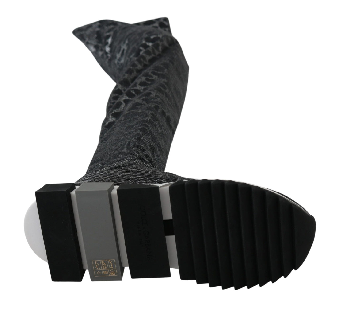 Dolce & Gabbana Elegant Leopard Booties Above Knee Shoes - Sandy Store ByNet