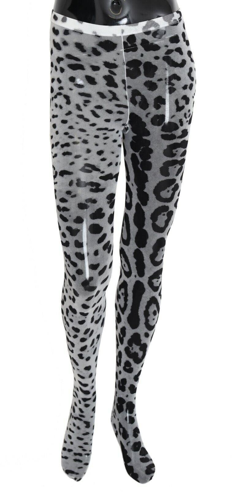Dolce & Gabbana Elegant Leopard Print Nylon Stockings - Sandy Store ByNet