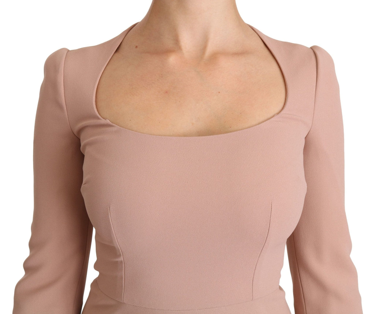 Dolce & Gabbana Elegant Light Pink A - Line Knee Length Dress - Sandy Store ByNet