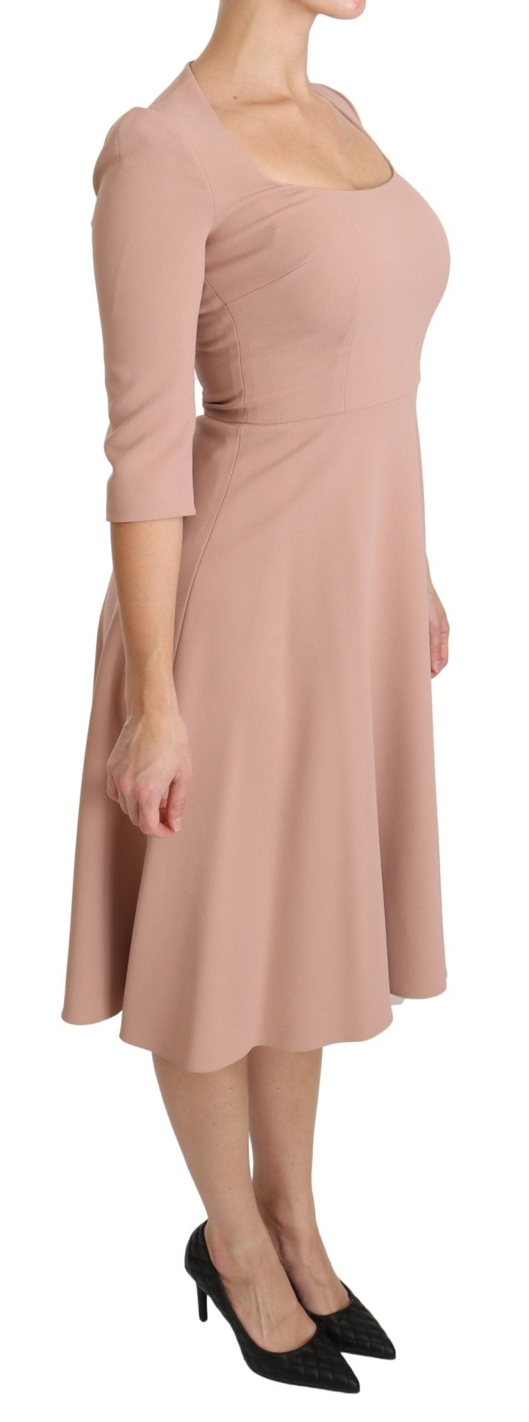 Dolce & Gabbana Elegant Light Pink A - Line Knee Length Dress - Sandy Store ByNet