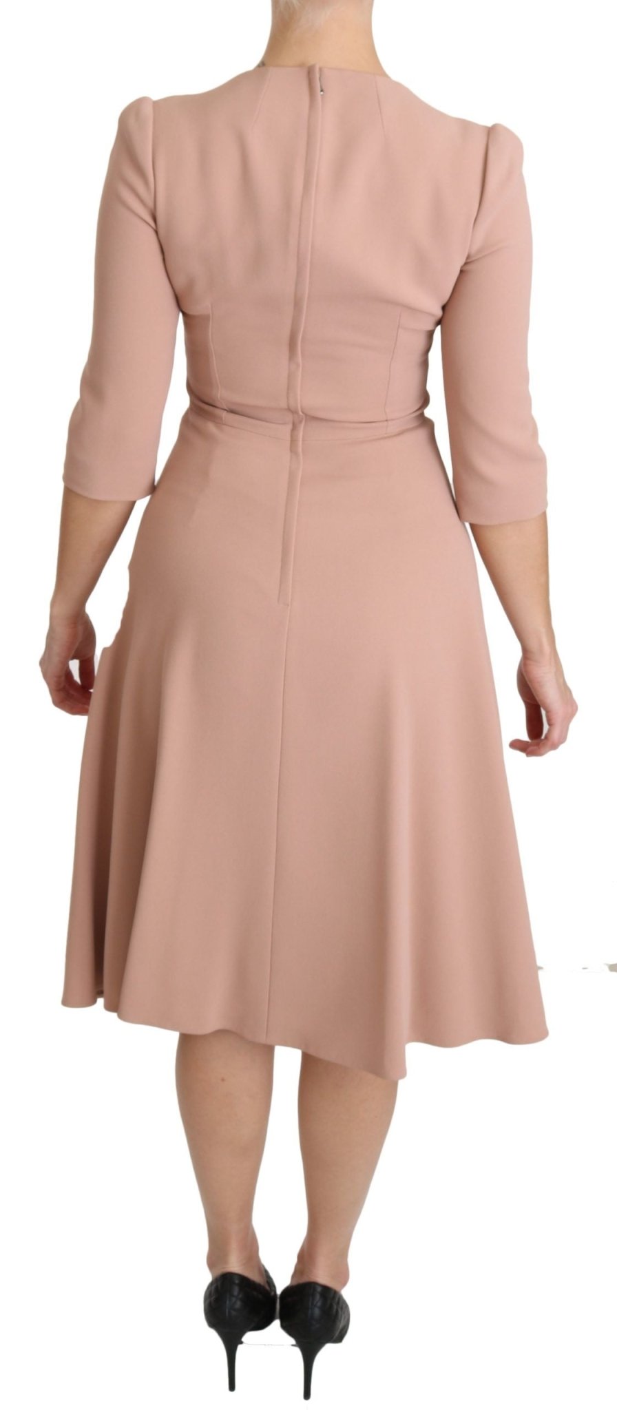 Dolce & Gabbana Elegant Light Pink A - Line Knee Length Dress - Sandy Store ByNet