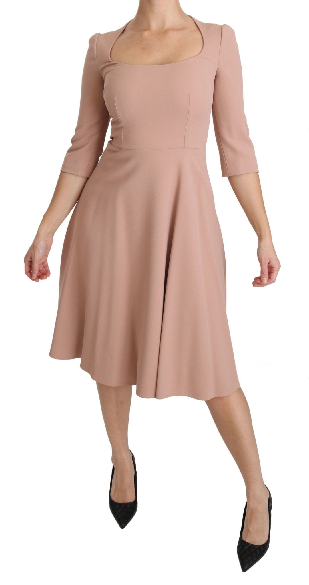 Dolce & Gabbana Elegant Light Pink A - Line Knee Length Dress - Sandy Store ByNet
