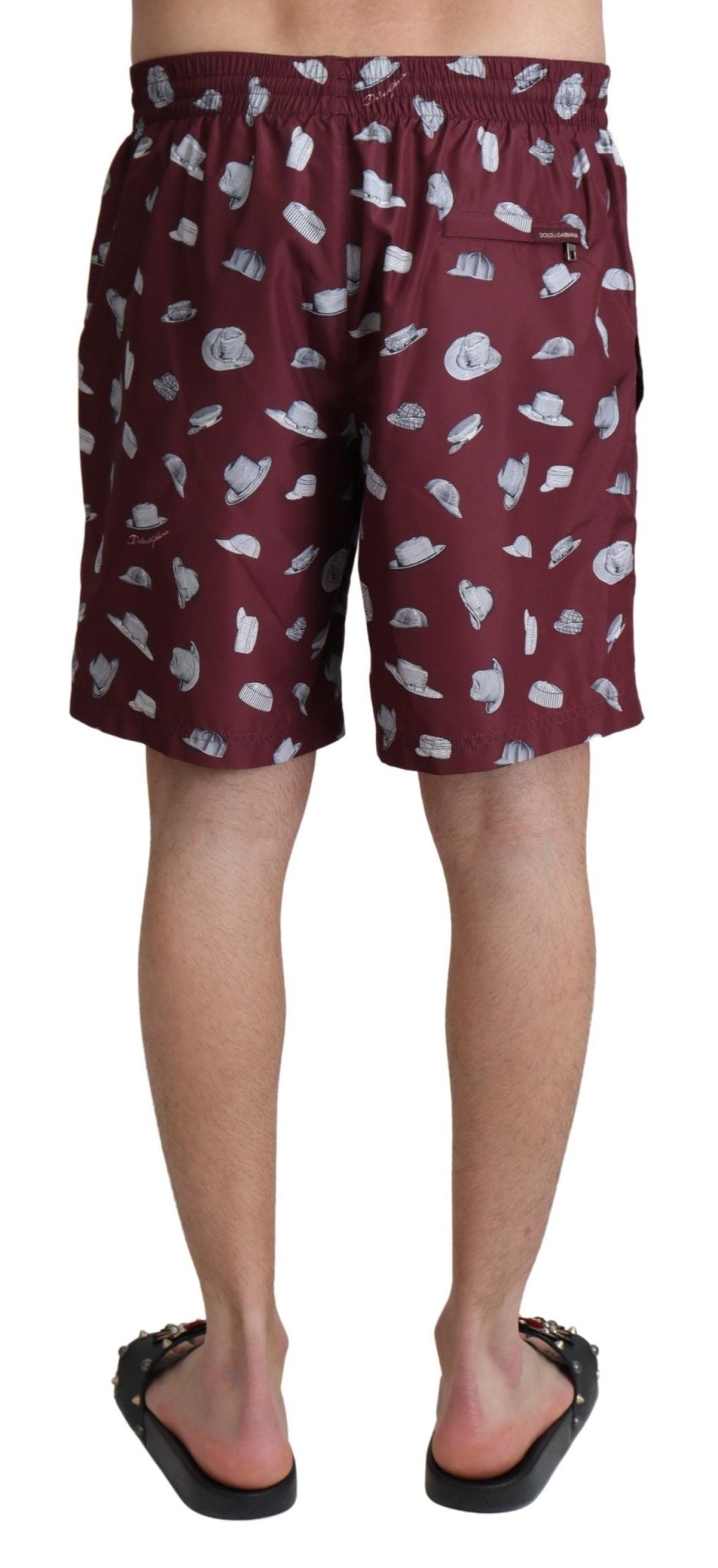 Dolce & Gabbana Elegant Maroon Beachwear Trunks - Sandy Store ByNet