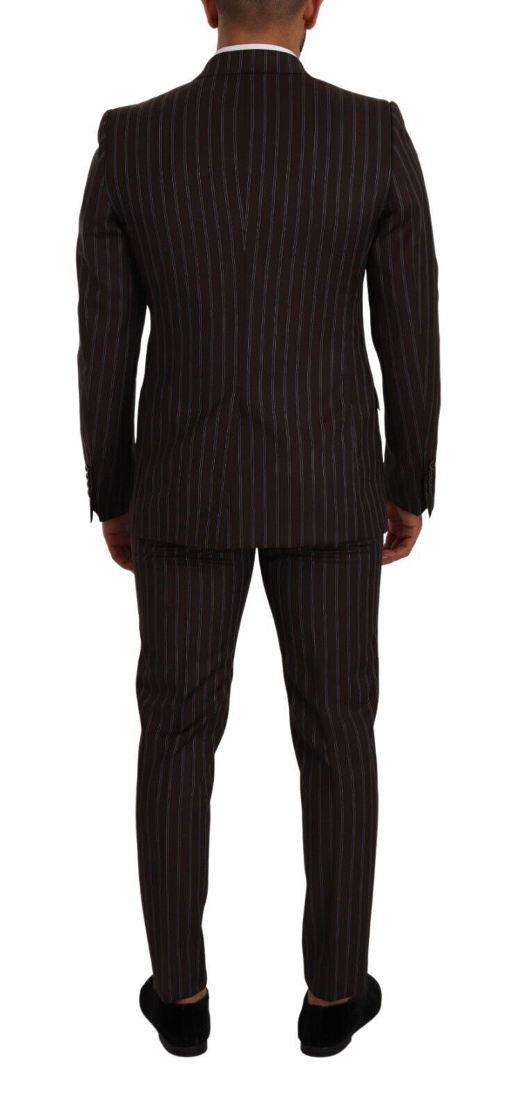 Dolce & Gabbana Elegant Maroon Striped Slim Fit Suit - Sandy Store ByNet