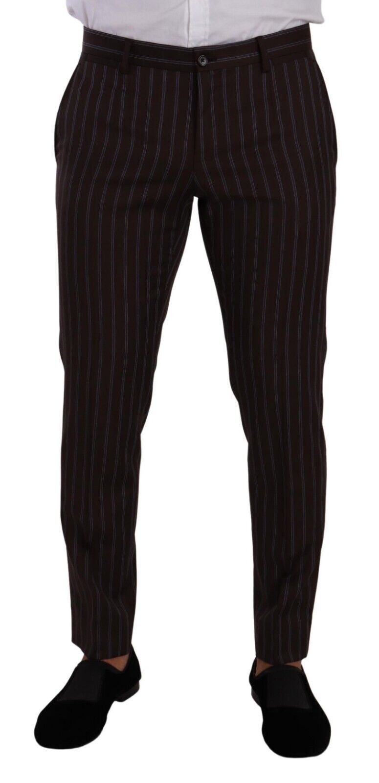 Dolce & Gabbana Elegant Maroon Striped Slim Fit Suit - Sandy Store ByNet