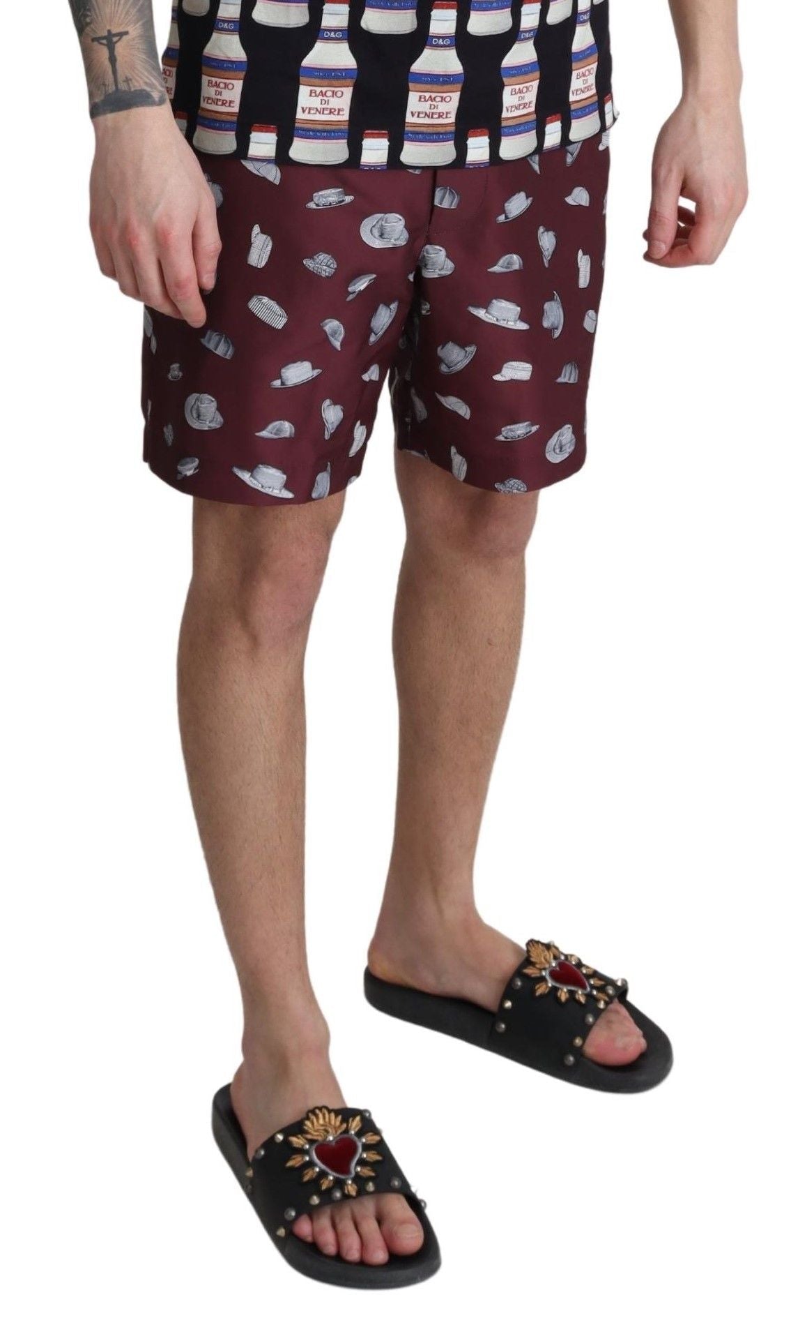 Dolce & Gabbana Elegant Maroon Swim Trunks - Sandy Store ByNet