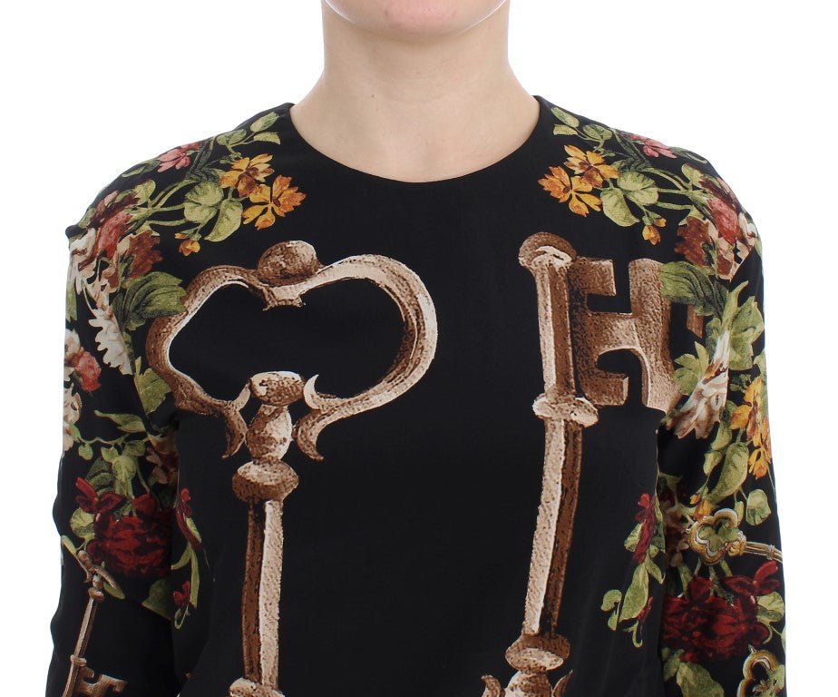 Dolce & Gabbana Elegant Medieval Print Silk Blouse - Sandy Store ByNet