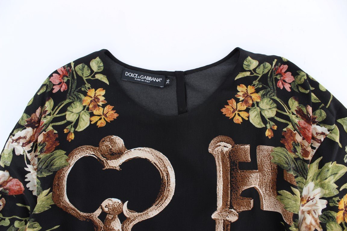 Dolce & Gabbana Elegant Medieval Print Silk Blouse - Sandy Store ByNet