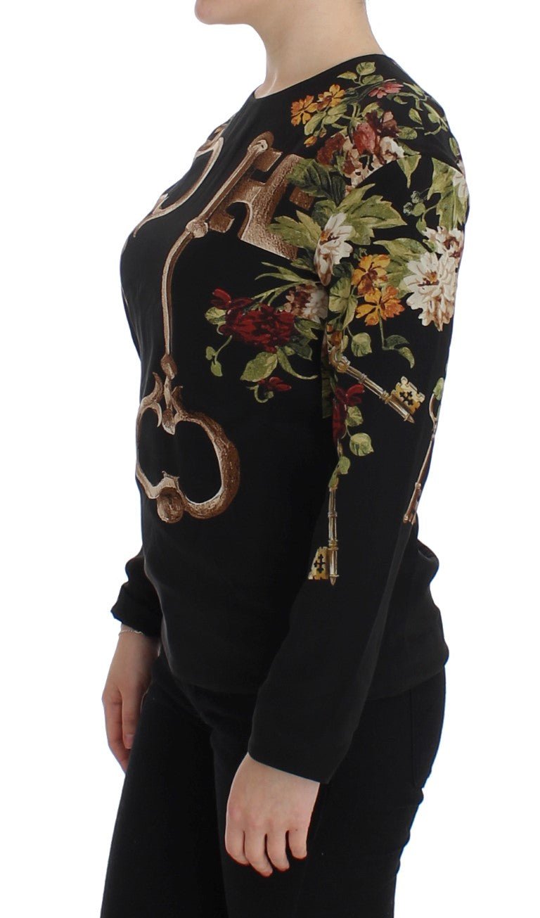 Dolce & Gabbana Elegant Medieval Print Silk Blouse - Sandy Store ByNet