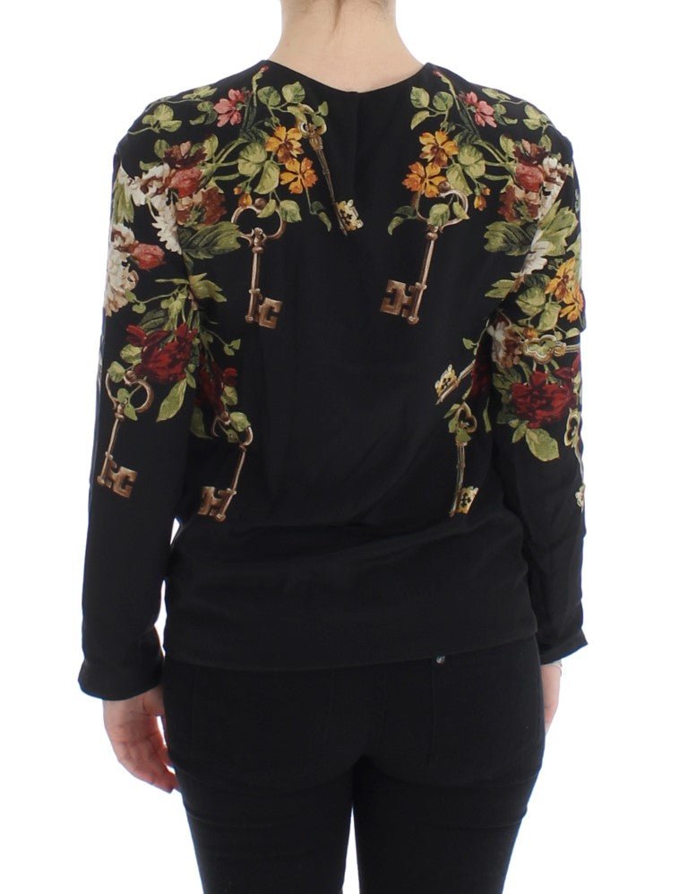 Dolce & Gabbana Elegant Medieval Print Silk Blouse - Sandy Store ByNet
