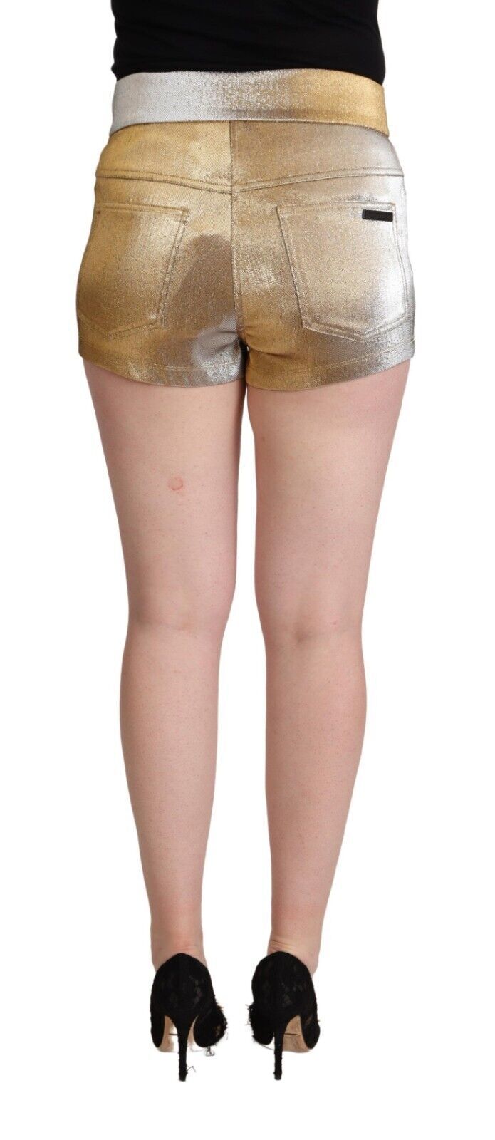 Dolce & Gabbana Elegant Metallic Gold Hot Pants - Sandy Store ByNet