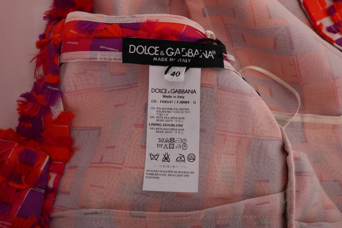 Dolce & Gabbana Elegant Pink A - Line Sleeveless Dress - Sandy Store ByNet