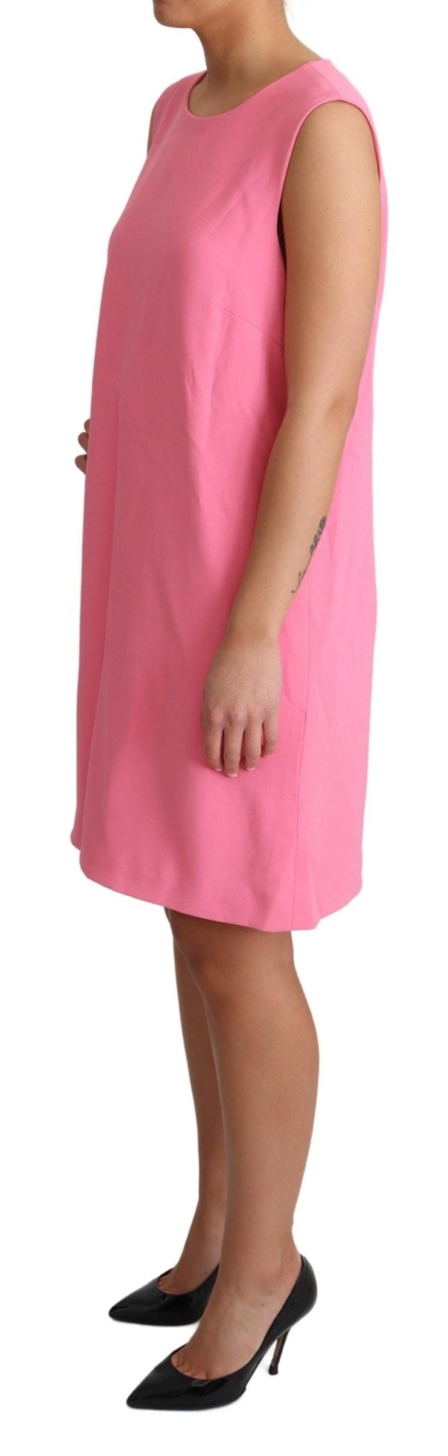 Dolce & Gabbana Elegant Pink Shift Knee Length Dress - Sandy Store ByNet