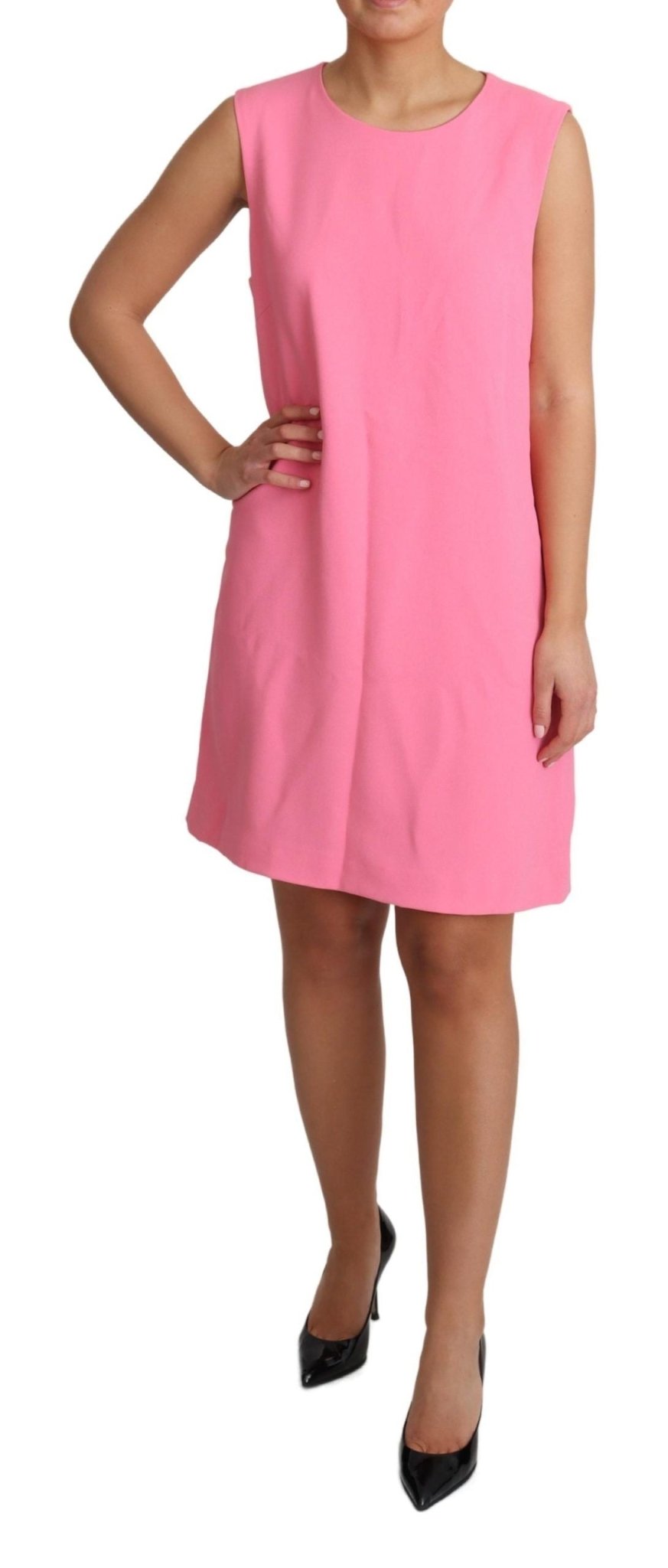 Dolce & Gabbana Elegant Pink Shift Knee Length Dress - Sandy Store ByNet