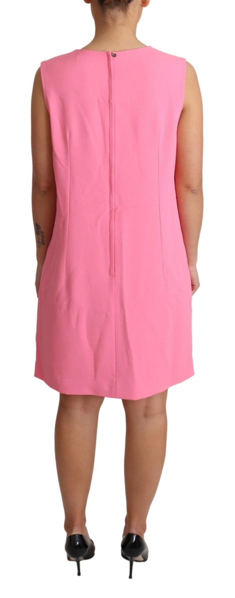 Dolce & Gabbana Elegant Pink Shift Knee Length Dress - Sandy Store ByNet