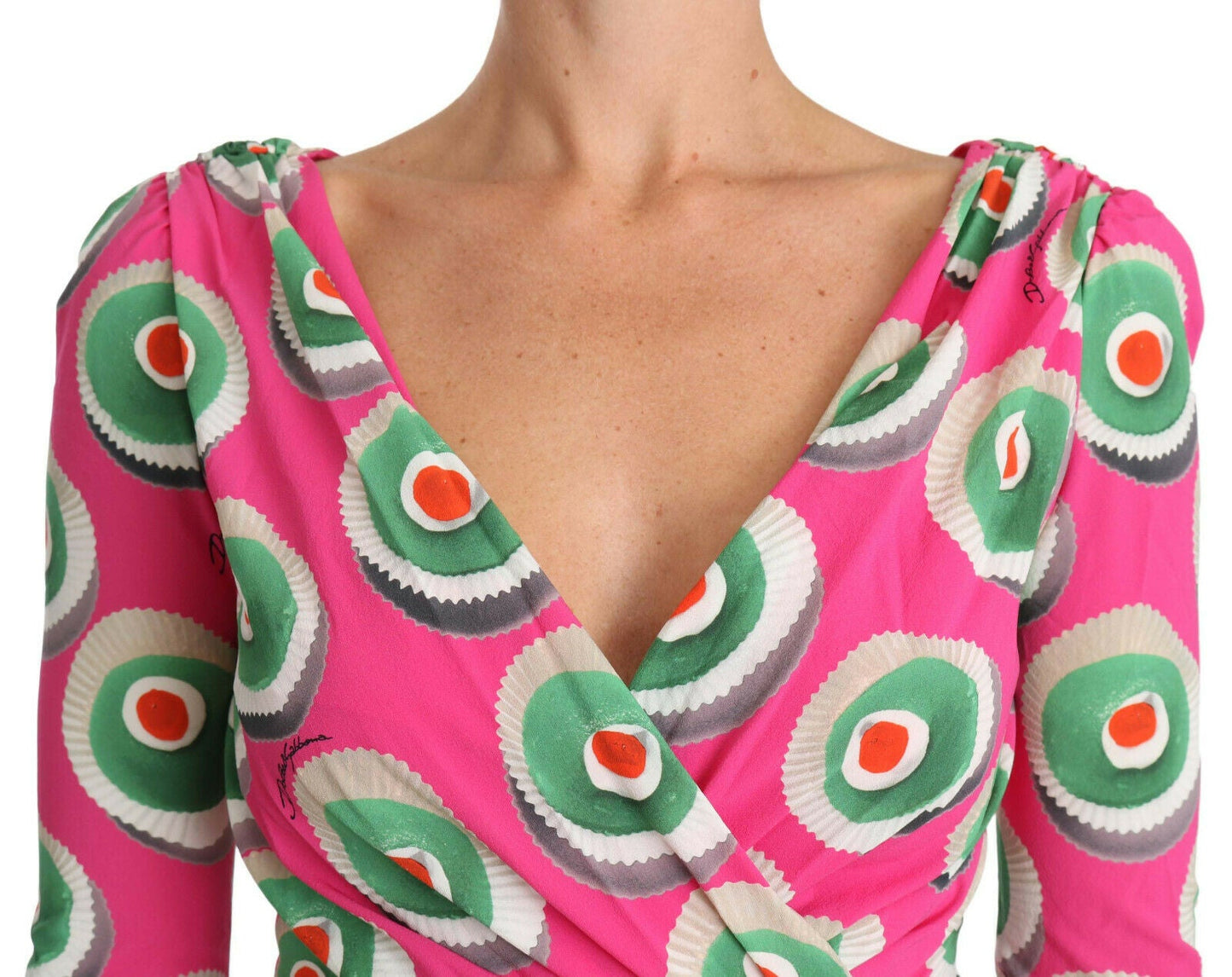 Dolce & Gabbana Elegant Pink Silk Sheath Bodycon Dress - Sandy Store ByNet