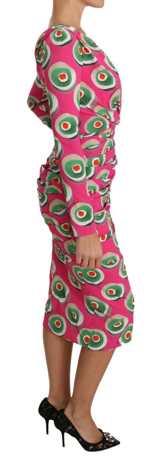 Dolce & Gabbana Elegant Pink Silk Sheath Bodycon Dress - Sandy Store ByNet