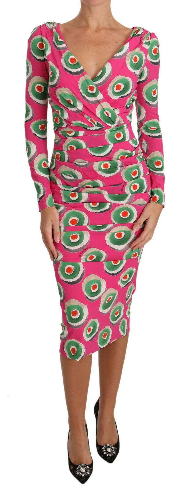 Dolce & Gabbana Elegant Pink Silk Sheath Bodycon Dress - Sandy Store ByNet