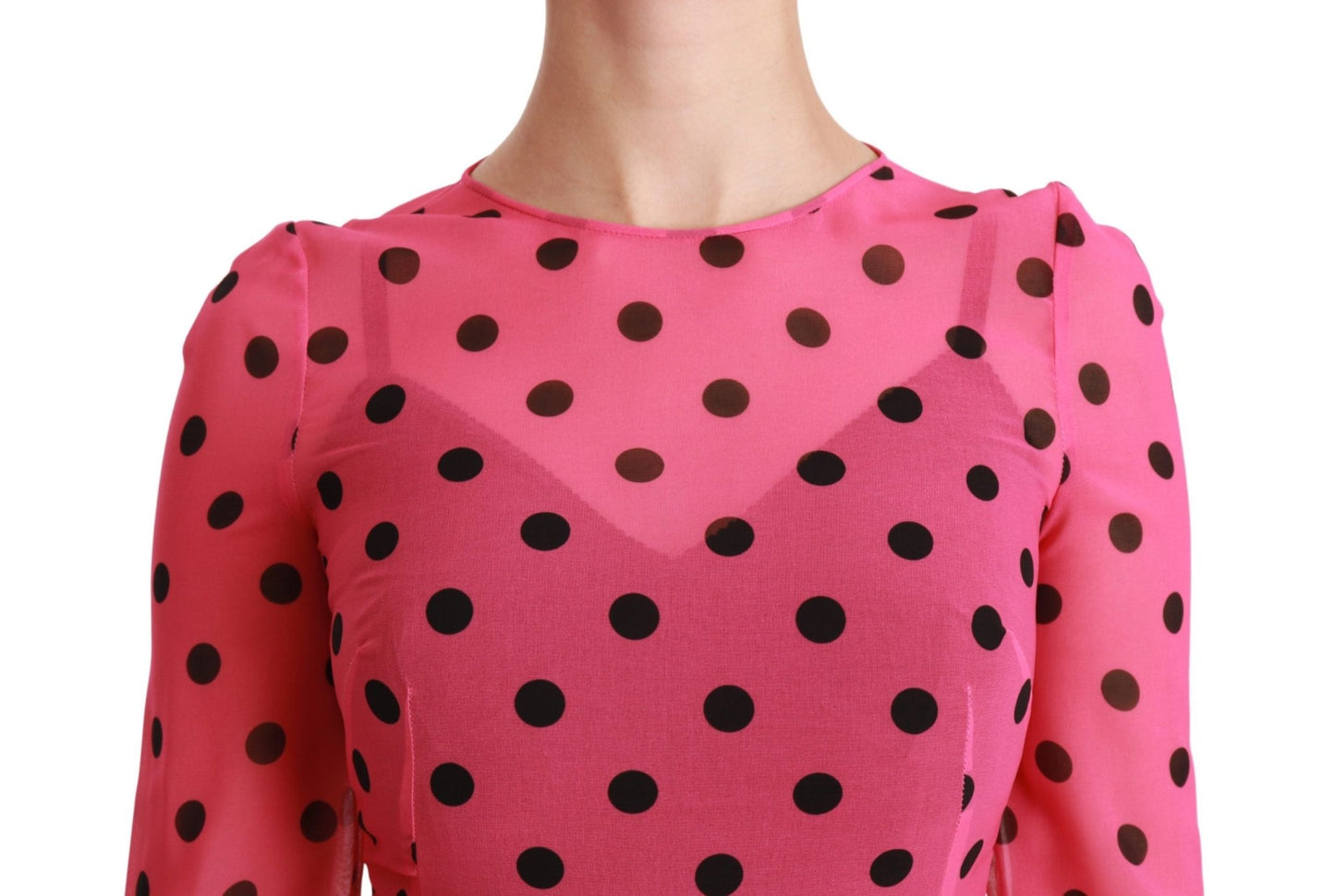 Dolce & Gabbana Elegant Polka Dot A - Line Knee Length Dress - Sandy Store ByNet