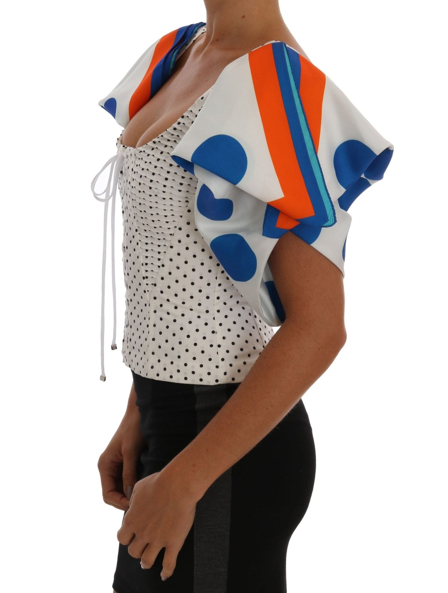Dolce & Gabbana Elegant Polka Dot Bustier Top - Sandy Store ByNet