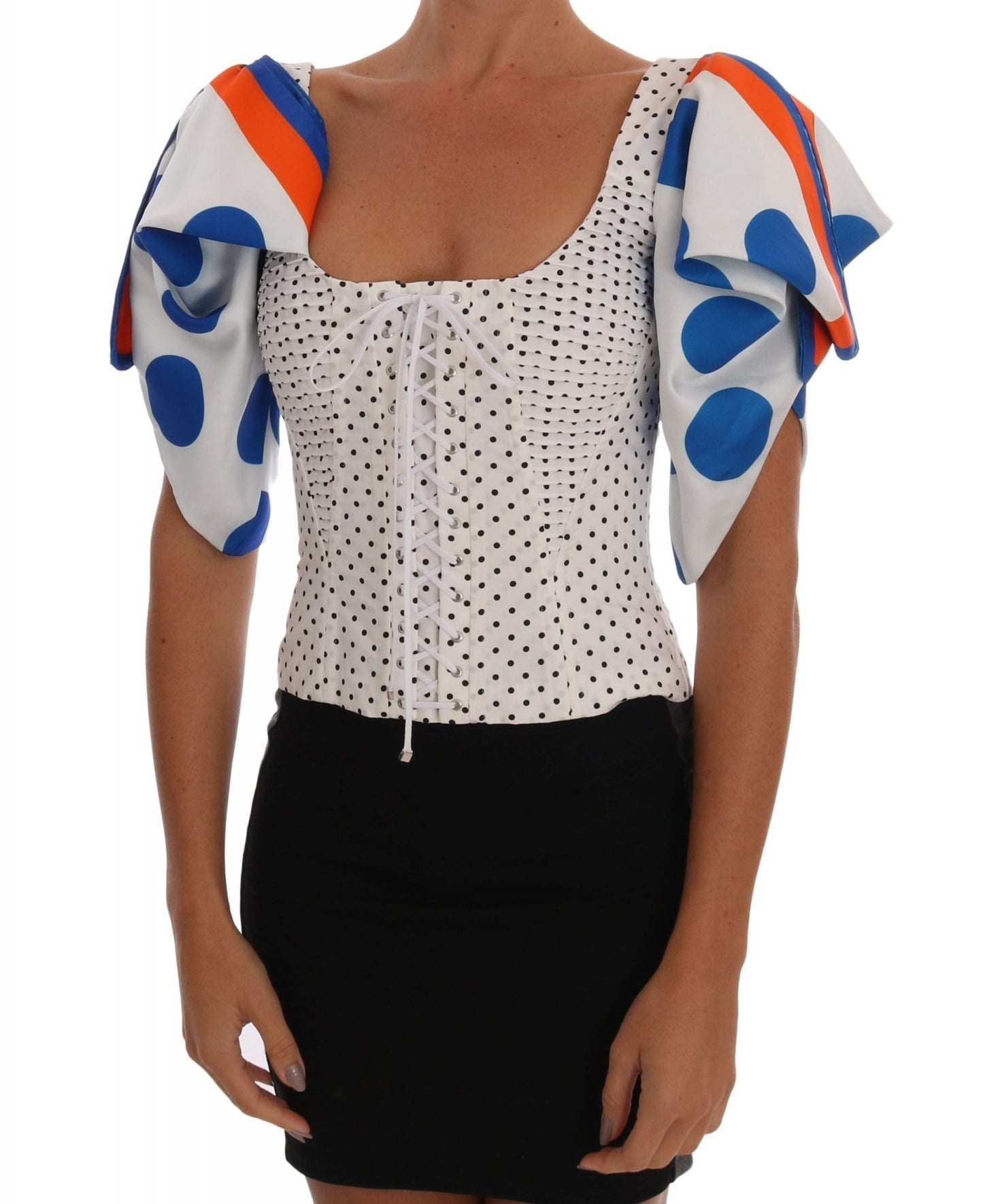 Dolce & Gabbana Elegant Polka Dot Bustier Top - Sandy Store ByNet
