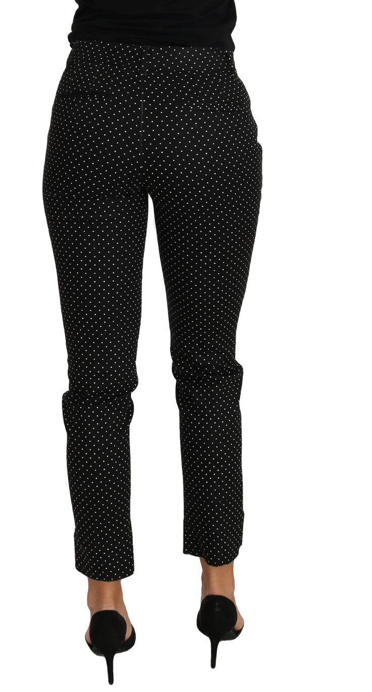 Dolce & Gabbana Elegant Polka Dot Cropped Trousers - Sandy Store ByNet